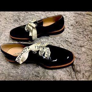 Patent leather loafers